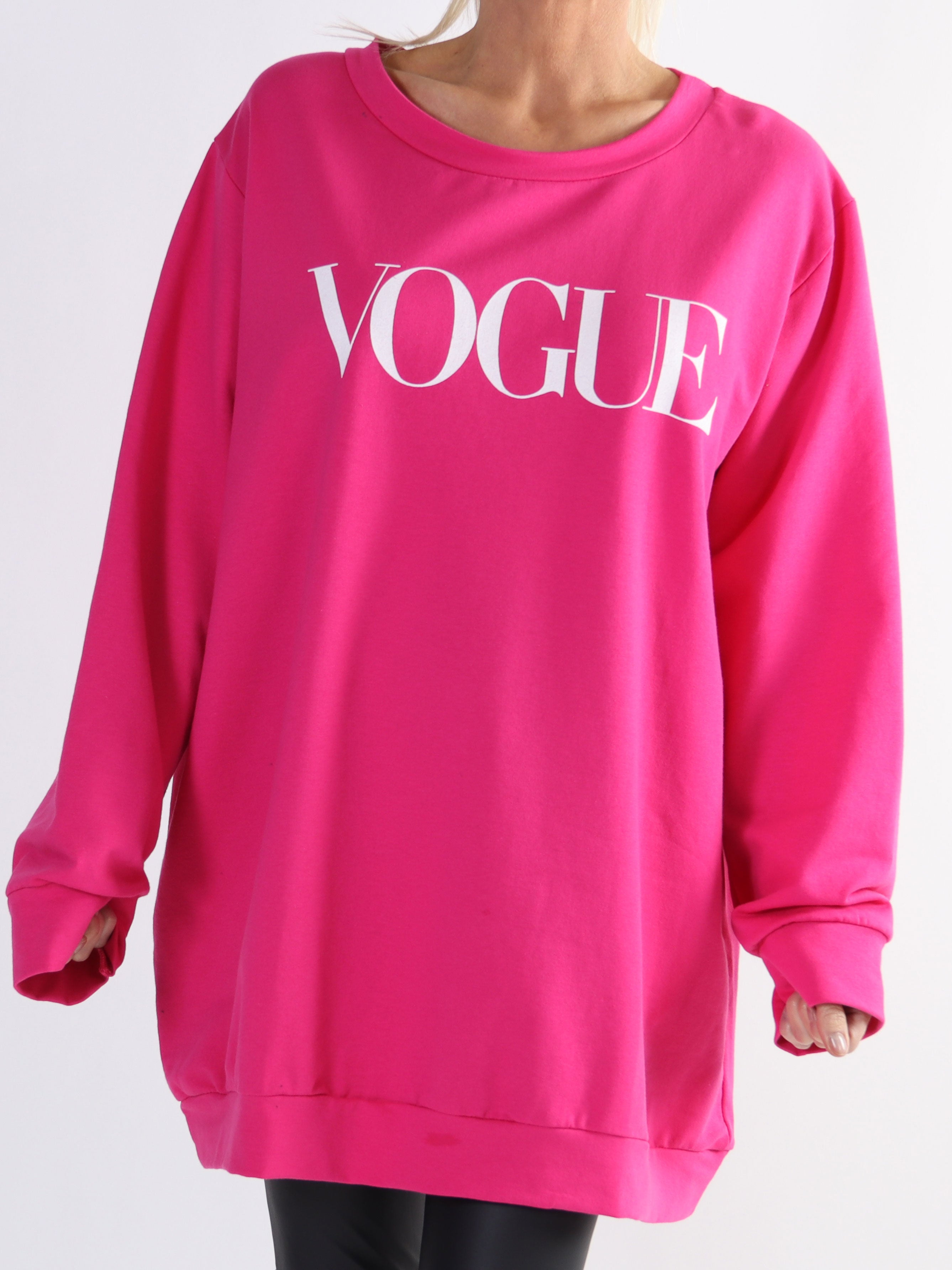 Abena - Plus size sweatshirt med vogue på brystet